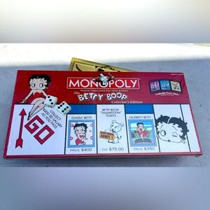 NEW NIB BETTY BOOP MONOPOLY BOARD GAME COMPLETE COLLECTOR'S EDITION PEWTER